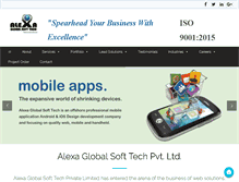 Tablet Screenshot of alexaglobalsofttech.com